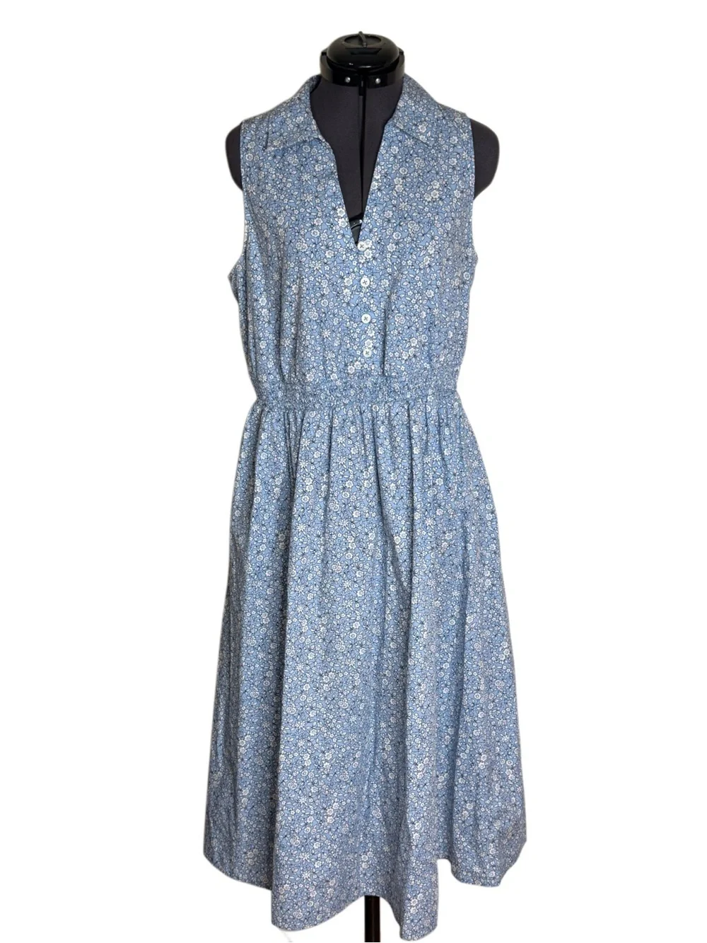 J. Crew Factory Printed Sleeveless Midi Dress